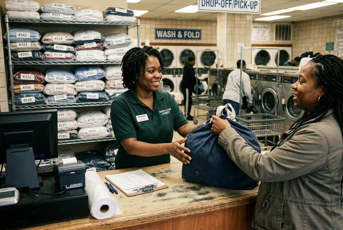 Drop-off wash and fold service at Super Laundry Cincinnati