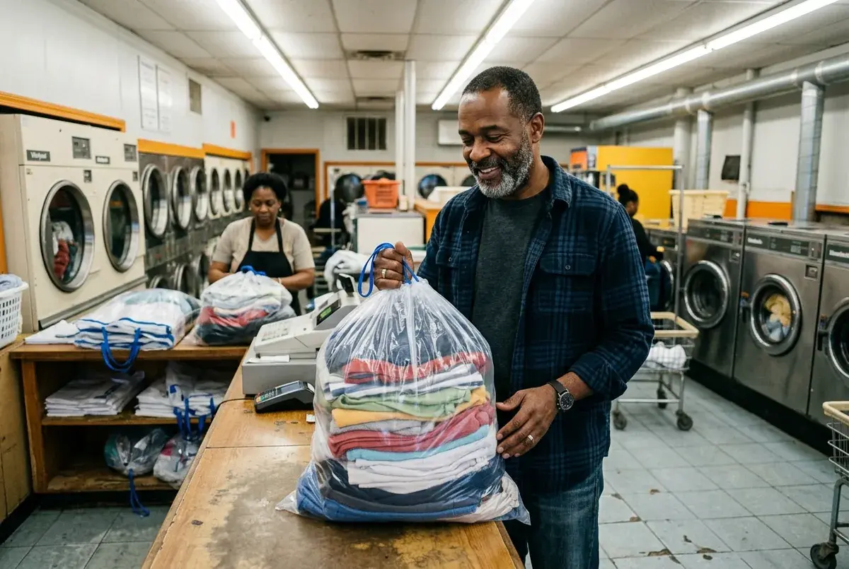 Wash and fold drop-off service